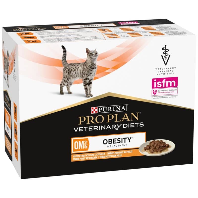 Pro Plan Veterinary Diets OM Obesity Management veterinārie konservi kaķiem svara kontrolei 85 g